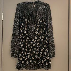 Free People 2 piece long sleeve mini dress.